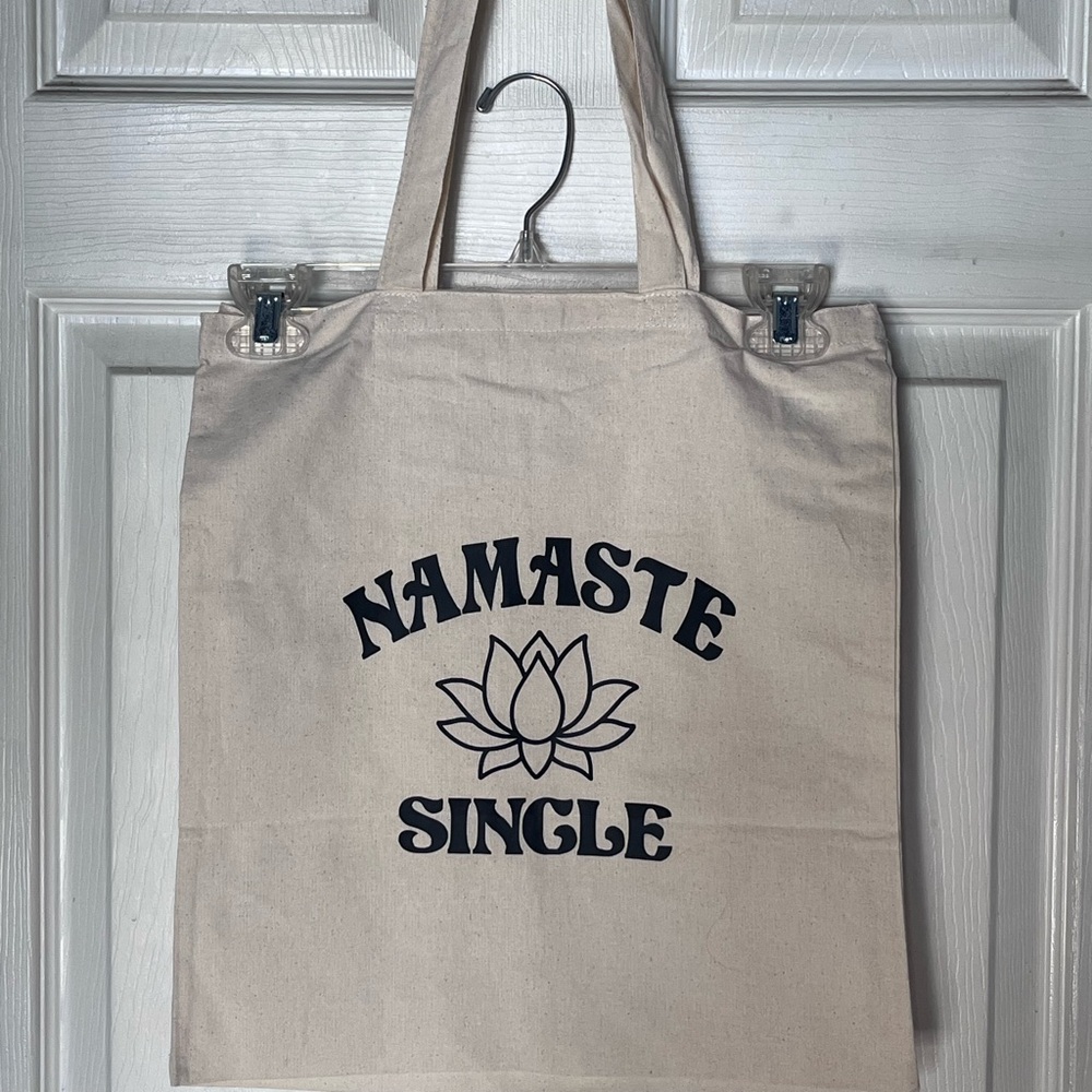 Namaste Single Canvas Tote Bag